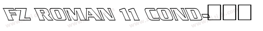 FZ ROMAN 11 COND字体转换